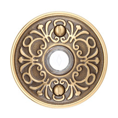 ##Antique Hardware## Emtek 2406 Doorbell Button With Lancaster Rosette (Several Finishes Available)