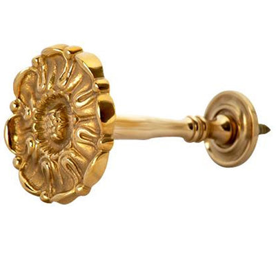 ##Antique Hardware## Solid Brass Floral Style Curtain Tie Back (Several Finishes Available)