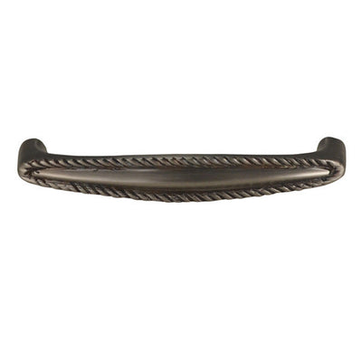 Antique Hardware 4 Inch Overall (3 3/4 Inch c-c) Solid Brass Georgian Roped Style Pull CABINET PULL