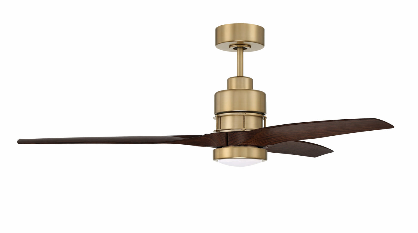 52" Sonnet WiFi in Satin Brass w/ Walnut Blades