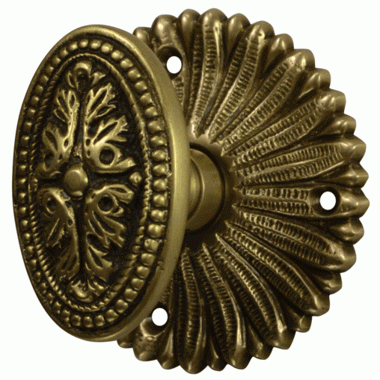 Antique Hardware French Provincial Rosette Door Set with Avalon Oval Door Knobs (Several Finishes Available) Door Knobs & Handles