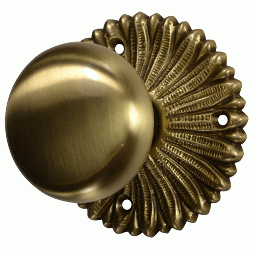 Antique Hardware French Provincial Rosette Door Set with Round Brass Door Knobs (Several Finishes Available) Weslock Door Knobs