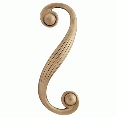 Antique Hardware 7 1/2 Inch Solid Brass Swirl Cabinet Pull OVERSIZE PULL