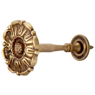 ##Antique Hardware## Solid Brass Floral Style Curtain Tie Back (Several Finishes Available)