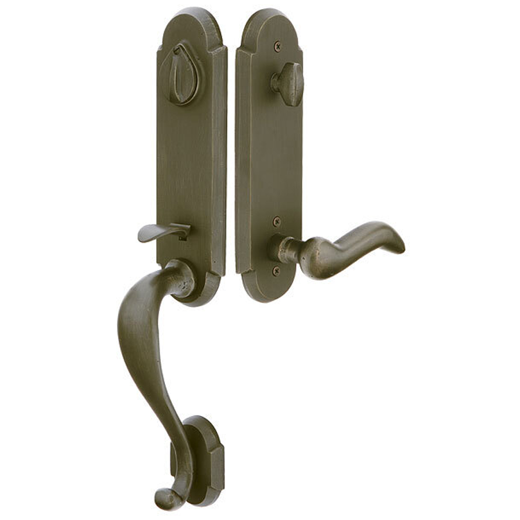 ##Antique Hardware## Sandcast Remington Tubular Latch Single Cylinder Entryway Set