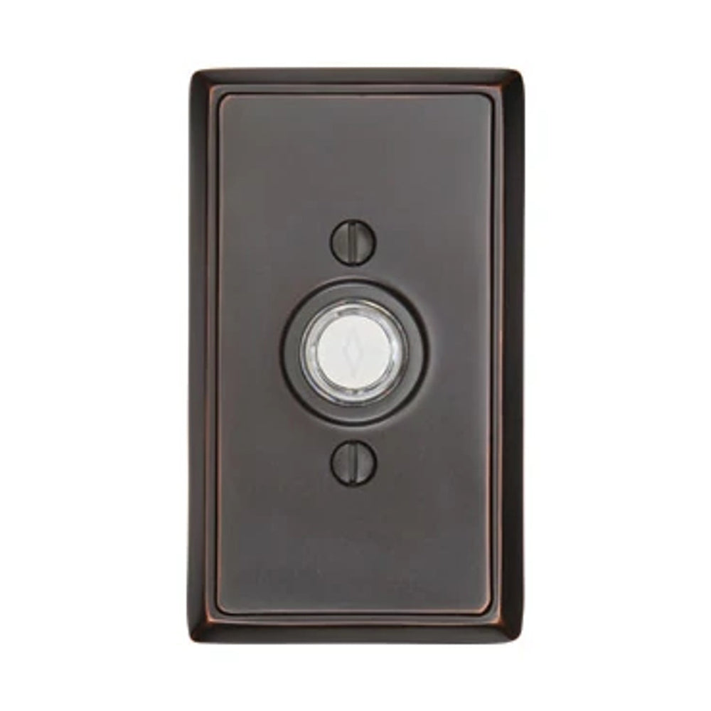 ##Antique Hardware## Emtek 2403 Doorbell Button with Rectangular Rosette