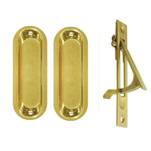 ##Antique Hardware## Oval Style Single Pocket Passage Style Door Set (Several Finishes Available)