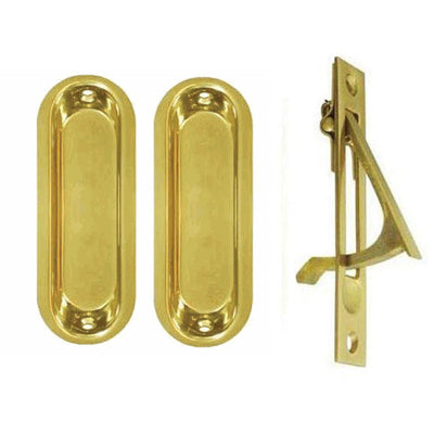 ##Antique Hardware## Oval Style Single Pocket Passage Style Door Set (Several Finishes Available)