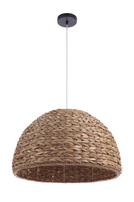 ##Antique Hardware## Natural Pendant 1 Light Pendant w/ Woven Sea Grass Dome