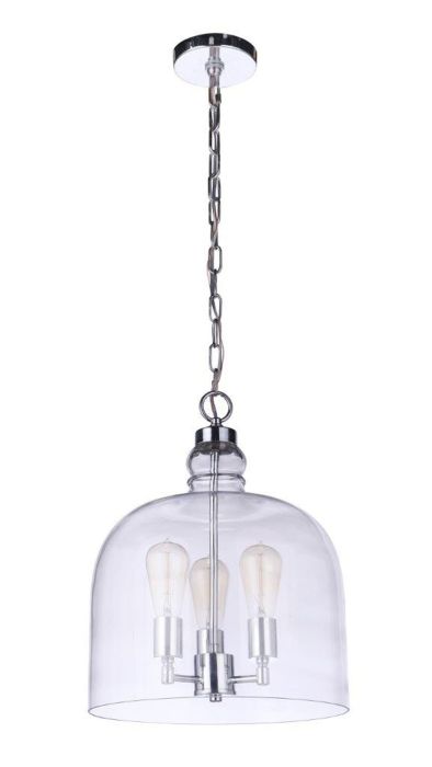 ##Antique Hardware## Jackson 3 Light Pendant, Chrome