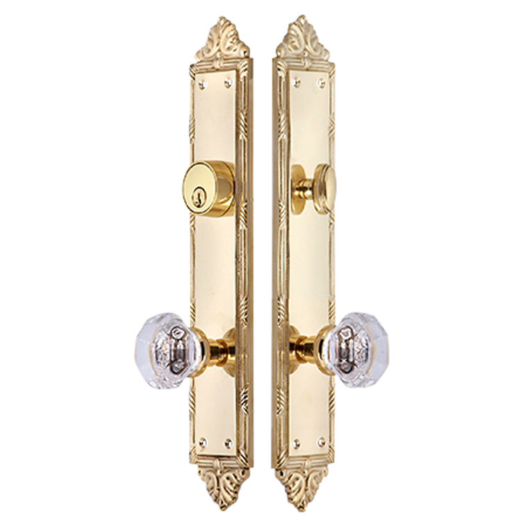 ##Antique Hardware## Ribbon & Reed Oval Deadbolt Entryway Set (Several Finishes Available)