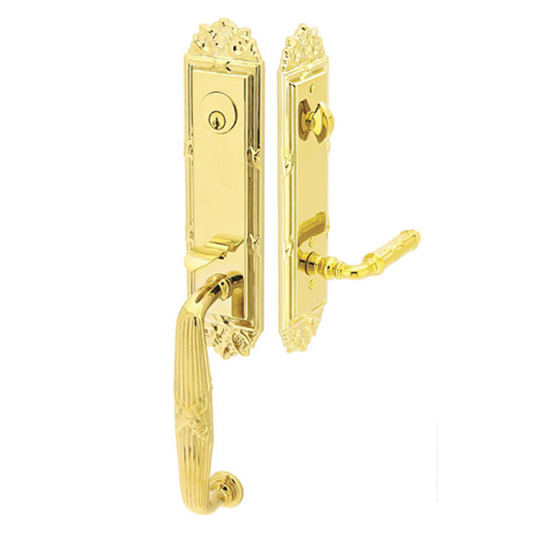 ##Antique Hardware## Solid Brass Ribbon and Reed Style Entryway Set