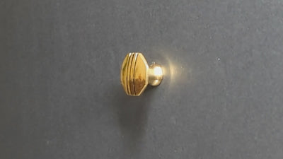 Black Striped Aged 1 Inch Pure Brass Art Deco Cabinet & Furniture Knob