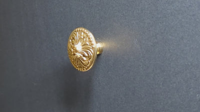 1 7/8 Inch Solid Brass Rococo Victorian Cabinet and Furniture Knob (Several Finishes Available)