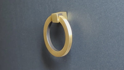 3 Inch Mission Style Solid Brass Drawer Ring Pull (Several Finishes Available)