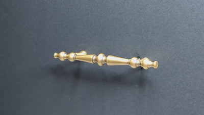 6 1/2 Inch Overall (4 Inch c-c) Solid Brass Victorian Pull