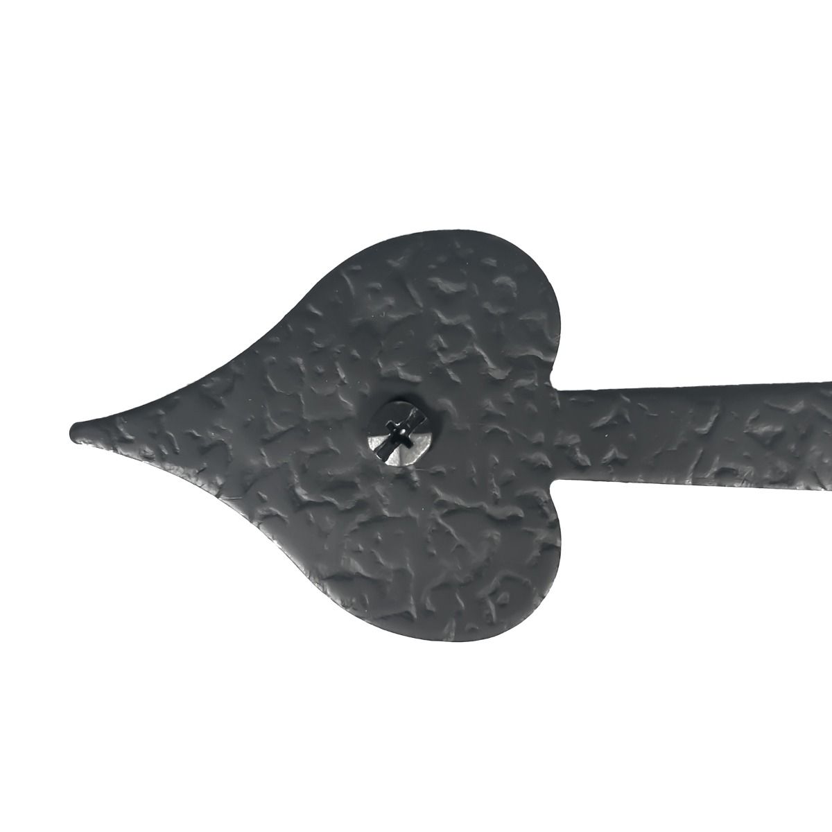 Antique Hardware 17 Inch Heavy Rough Iron Heart Full Surface Strap Hinge For Interior and Exterior Doors. 