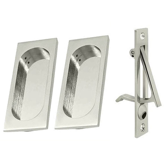 Square Style Single Pocket Passage Style Door Set (Several Finishes Available)