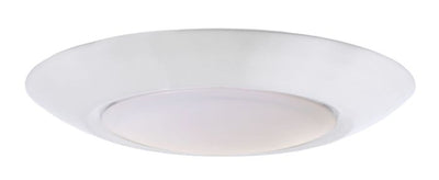 ##Antique Hardware## Slim Line 1 Light 6" LED Flushmount in White (7" Overall Diameter, 4000K)