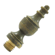 ##Antique Hardware## 1 3/8 Inch Solid Brass Urn Tip Door Finial