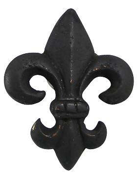 ##Antique Hardware## 1 5/8 Inch Fleur de Lis Cabinet & Furniture Knob