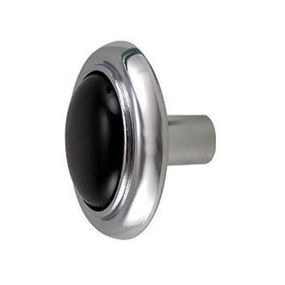 Antique Hardware 1 1/4 Inch Chrome & Black Ceramic Round Button Cabinet & Furniture Knob CABINET KNOB