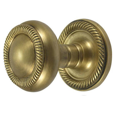 ##Antique Hardware## Georgian Roped Rosette Door Set with Georgian Roped Door Knobs (Several Finishes Available)