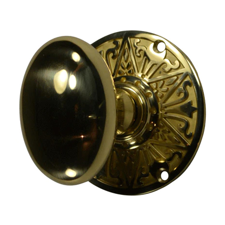 ##Antique Hardware## Eastlake Rosette Door Set with Egg Door Knobs (Several Finishes Available)