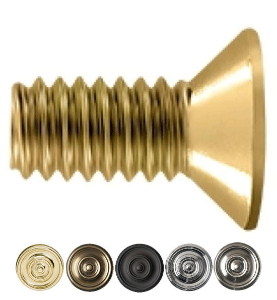 ##Antique Hardware## Set of 10 - #12 x 1/2 Inch Solid Brass Machine Screw