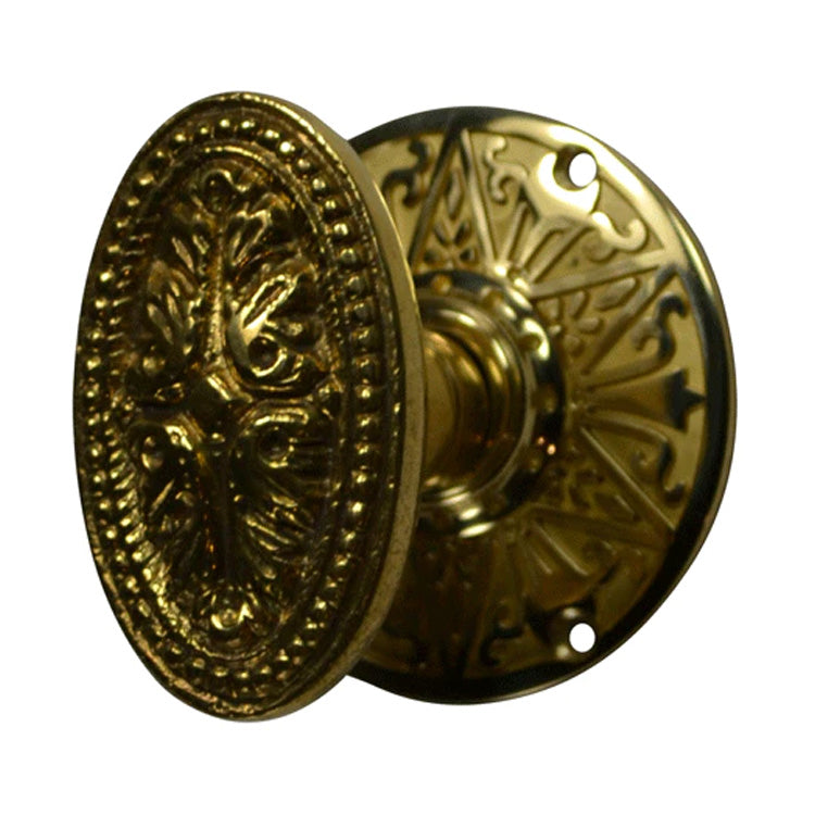 Antique Hardware Eastlake Rosette Door Set with Avalon Oval Door Knobs (Several Finishes Available) Door Knobs & Handles