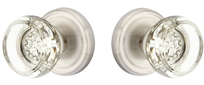 ##Antique Hardware## Crystal Georgetown Door Knob Set With Regular Rosette (Several Finish Options)