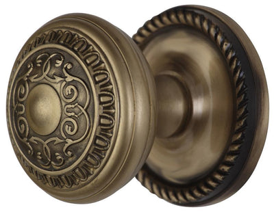 ##Antique Hardware## Georgian Roped Rosette Door Set with Egg & Dart Door Knobs (Several Finishes Available)