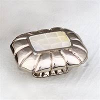 Antique Hardware 1 1/2 Inch Symphony Inlays Mother of Pearl Rectangle Cabinet & Furniture Knob CABINET KNOB