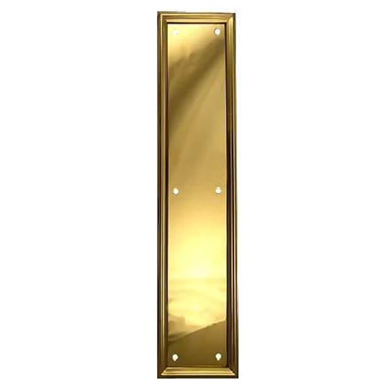 ##Antique Hardware## 15 Inch Solid Brass Framed Push Plate