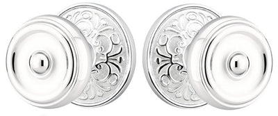 ##Antique Hardware## Emtek Solid Brass Waverly Door Knob Set With Lancaster Rosette (Several Finishes Available)