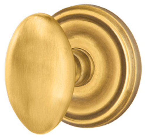 Antique Hardware Emtek Solid Brass Egg Door Knob Set With Regular Rosette (Several Finish Options) EMTEK DOOR KNOB