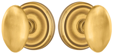 Antique Hardware Emtek Solid Brass Egg Door Knob Set With Regular Rosette (Several Finish Options) EMTEK DOOR KNOB