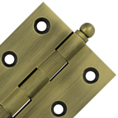 ##Antique Hardware## 2 1/2 Inch x 2 Inch Solid Brass Cabinet Hinges