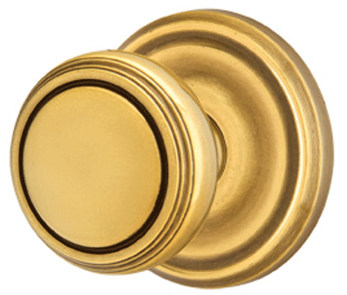 ##Antique Hardware## Solid Brass Norwich Door Knob Set With Regular Rosette (Several Finish Options)