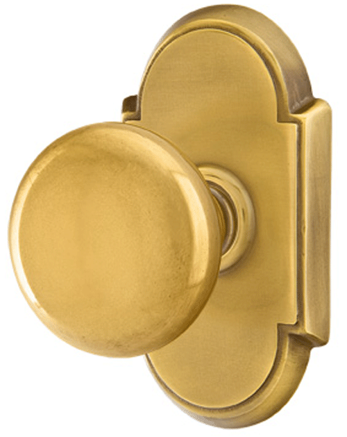 ##Antique Hardware## Solid Brass Providence Door Knob Set With # 8 Rosette (Several Finish Options)