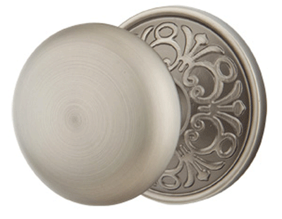 ##Antique Hardware## Solid Brass Providence Door Knob Set With Lancaster Rosette (Several Finish Options)