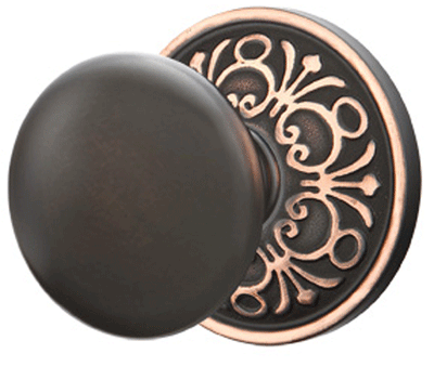 ##Antique Hardware## Solid Brass Providence Door Knob Set With Lancaster Rosette (Several Finish Options)