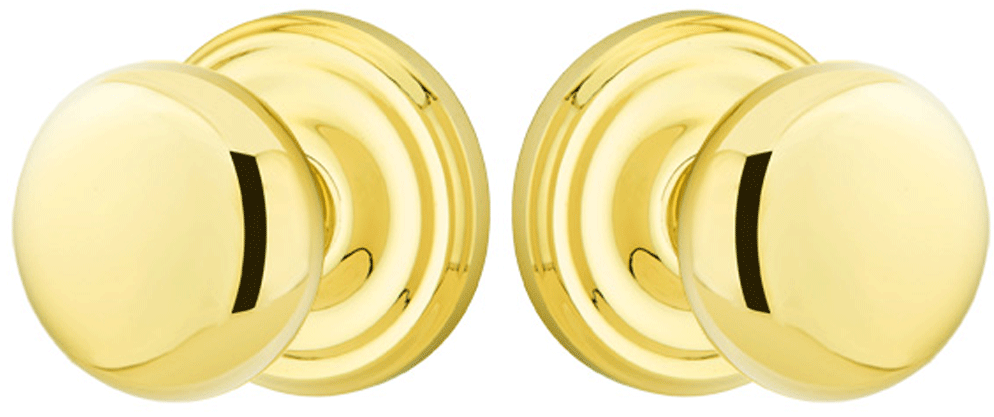 ##Antique Hardware## Solid Brass Providence Door Knob Set With Regular Rosette (Several Finish Options)