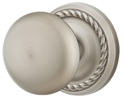 ##Antique Hardware## Solid Brass Providence Door Knob Set With Rope Rosette (Several Finish Options)