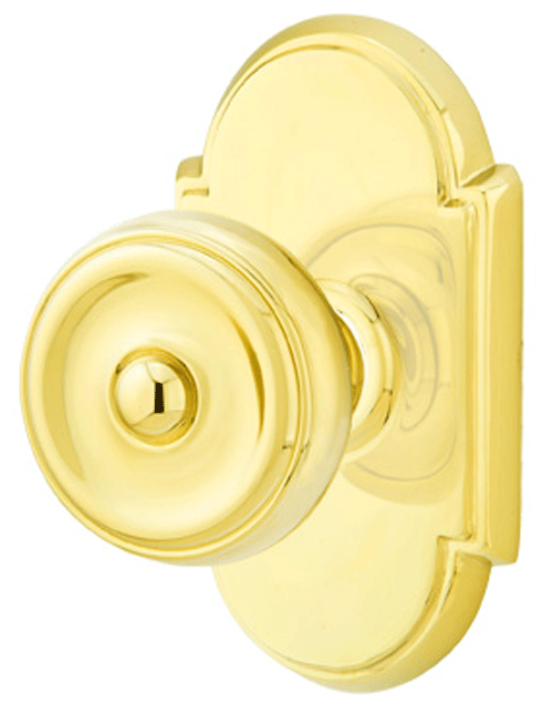 ##Antique Hardware## Solid Brass Waverly Door Knob Set With # 8 Rosette (Several Finish Options)