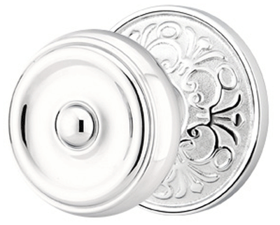 ##Antique Hardware## Emtek Solid Brass Waverly Door Knob Set With Lancaster Rosette (Several Finishes Available)