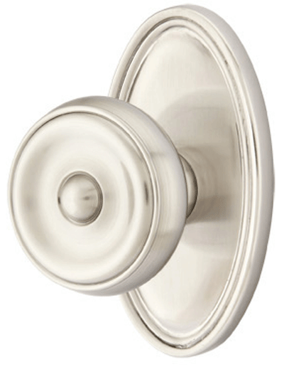 ##Antique Hardware## Solid Brass Waverly Door Knob Set With Oval Rosette (Several Finish Options)