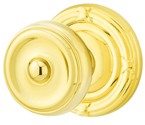 ##Antique Hardware## Solid Brass Waverly Door Knob Set With Ribbon & Reed Rosette (Several Finish Options)