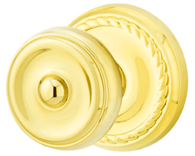 ##Antique Hardware## Emtek Solid Brass Waverly Door Knob Set With Rope Rosette (Several Finish Options)