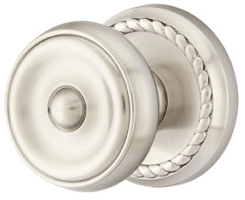 ##Antique Hardware## Emtek Solid Brass Waverly Door Knob Set With Rope Rosette (Several Finish Options)